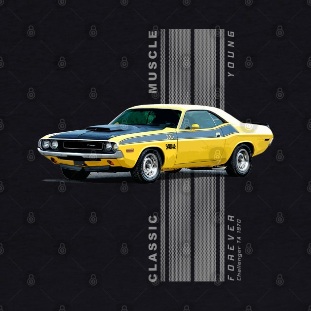 Challenger TA Classic American Muscle Cars Vintage by Jose Luiz Filho